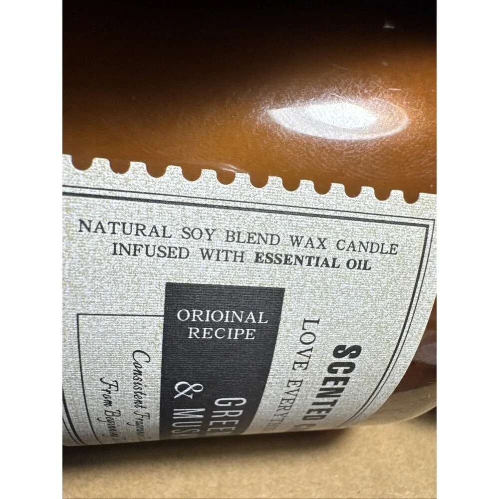 Candles for Home‎ Scented, Green & Musky 15.5 oz Soy Wa